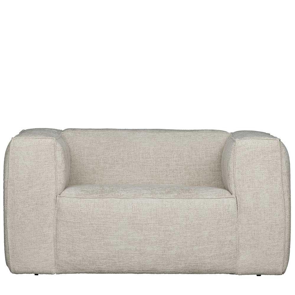 Kantiger Wohnzimmer Sessel in Beige - Uschi