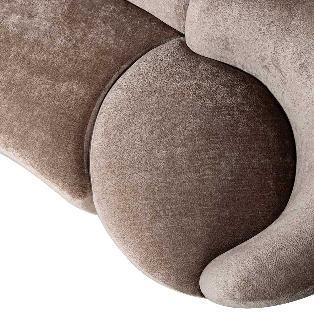 Sofa und Sessel Module in Taupe - Fridelia (dreiteilig)