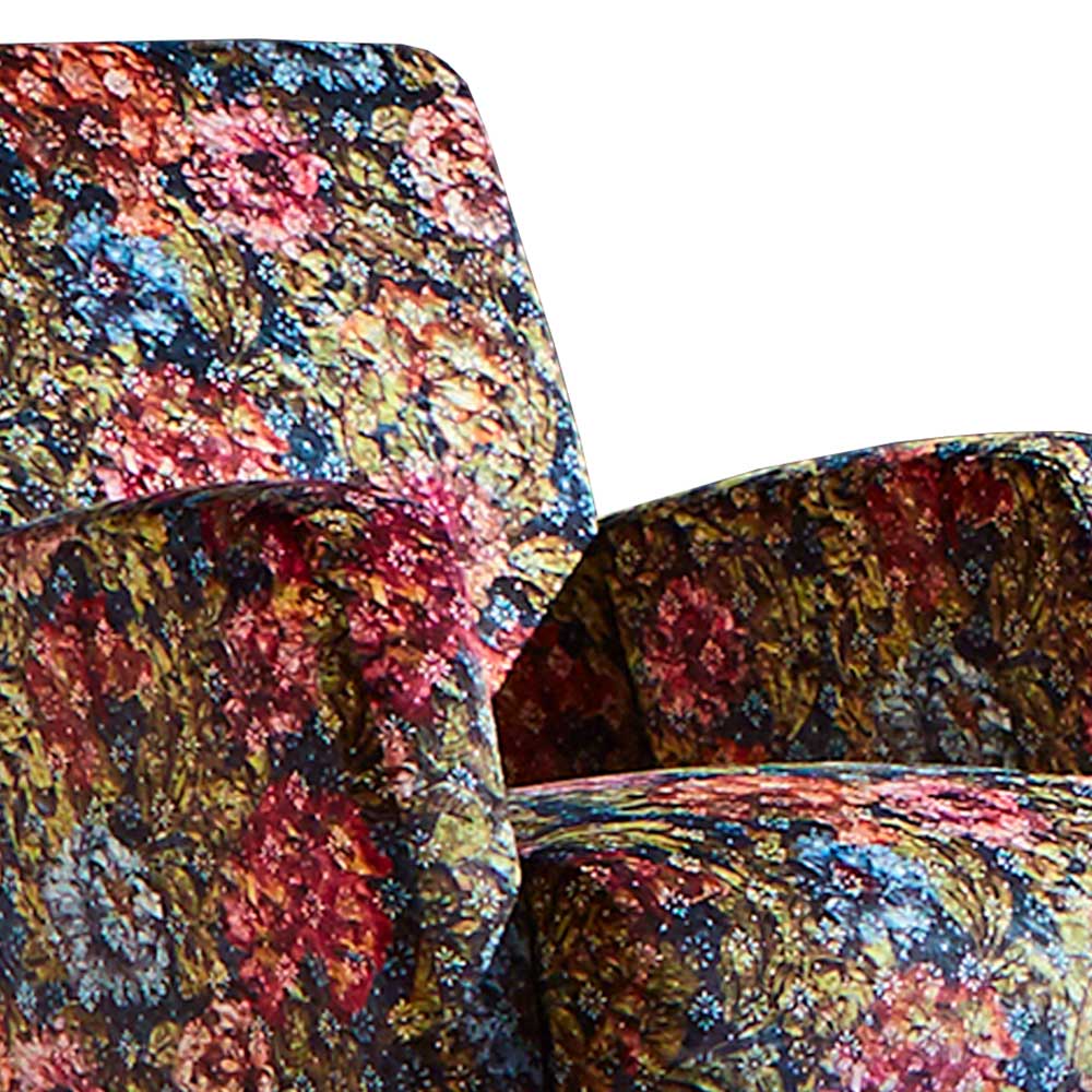 Design Sessel mit Blumen Stoff bunt - Blumea