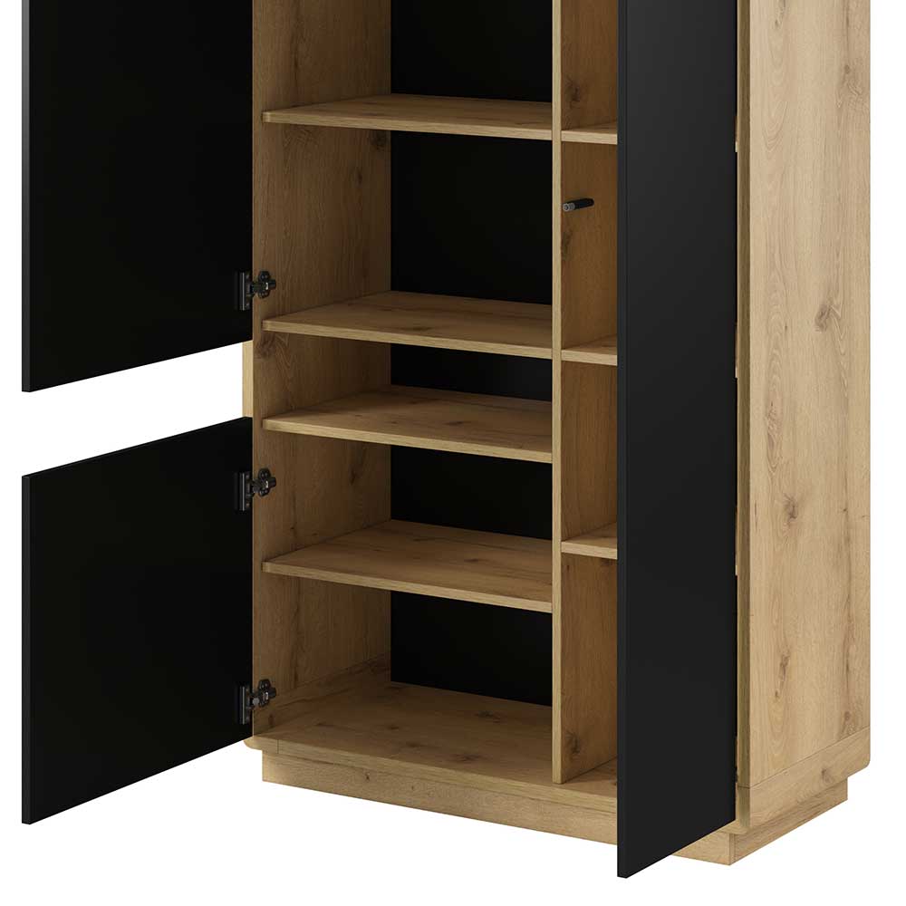 93x181x40 3-türige Schrank mit offenem Fach - Ilunas