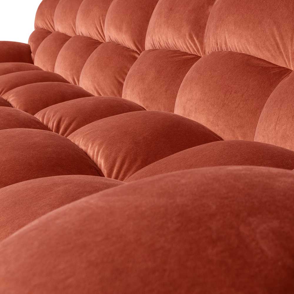 Designsofa in Apricot Samt - Lewis