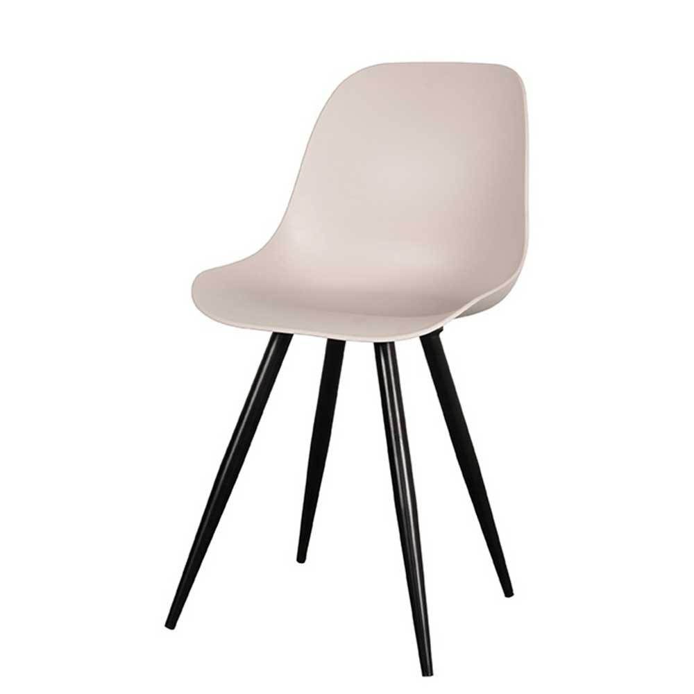 Stühle in Beige mit Schwarz - Ladinoska (2er Set)