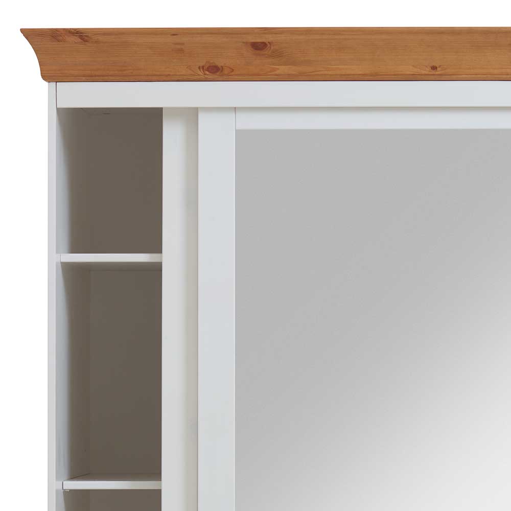 Holz Schrank mit Schiebetüren & Spiegel - Sibiuta