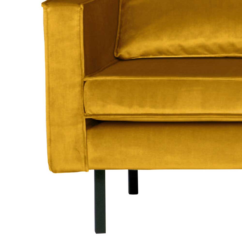 Bequemes Daybed mit Samt Nustra in Gelb