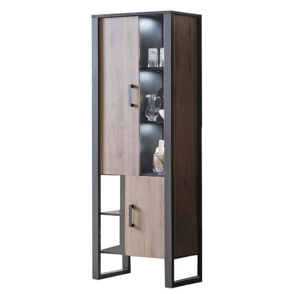 Wohnzimmer Schrank mit Glas & offenen Fächern - Dudleys