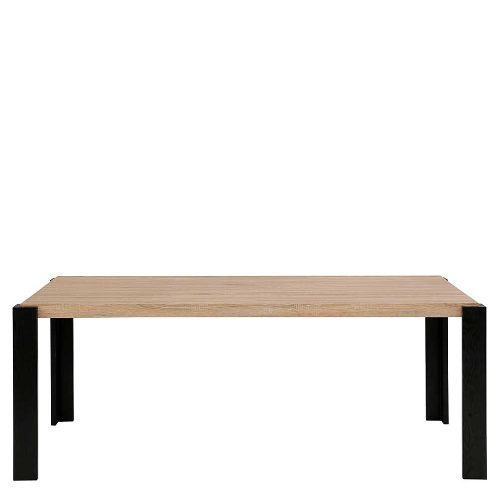 Esszimmer Tisch in Holzoptik Eiche & Schwarz - Cigano