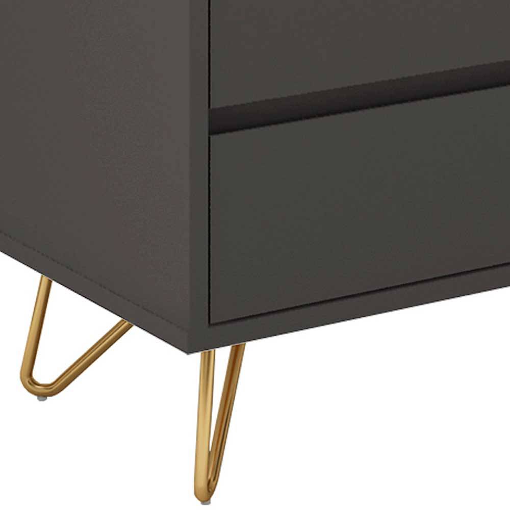 Graue 4 Schubladen Kommode mit Hairpin Legs - Widnes