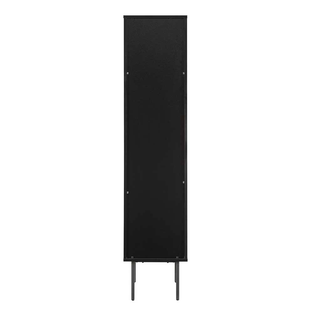 40x179x43 Vitrine in Eiche und Schwarz - Piassona