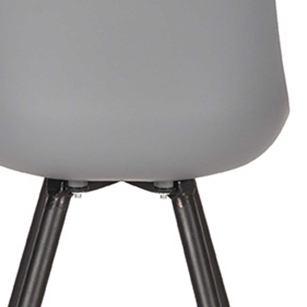 Scandi Chic Stuhl aus Kunststoff Anthrazit - Bonifazio (2er Set)
