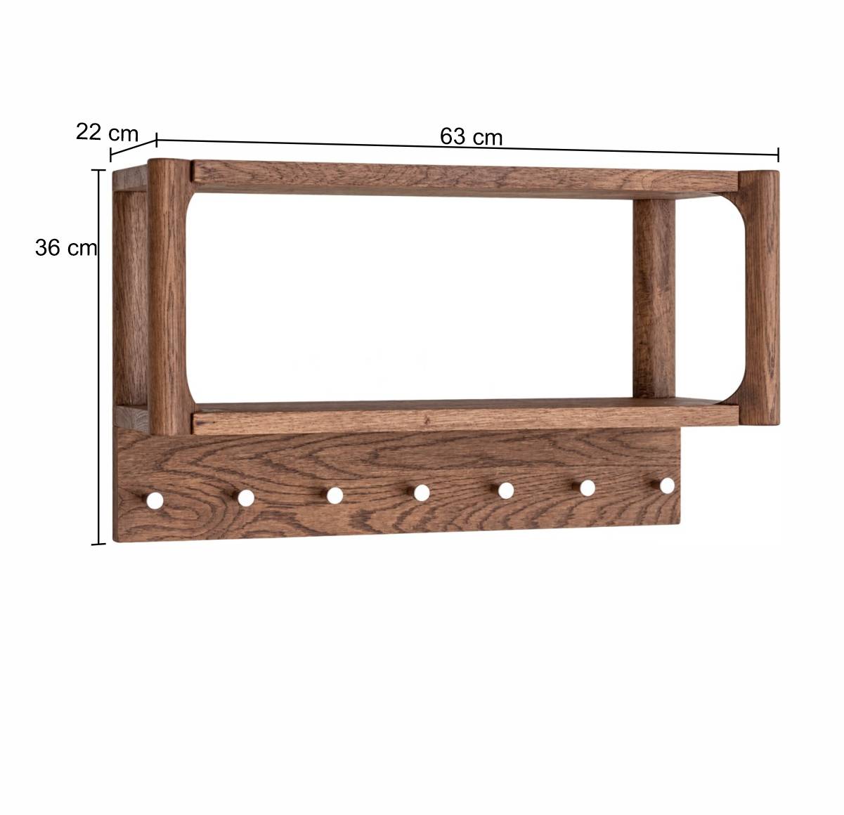 63cm Hängegarderobe in Eiche Tabacco - Gianus