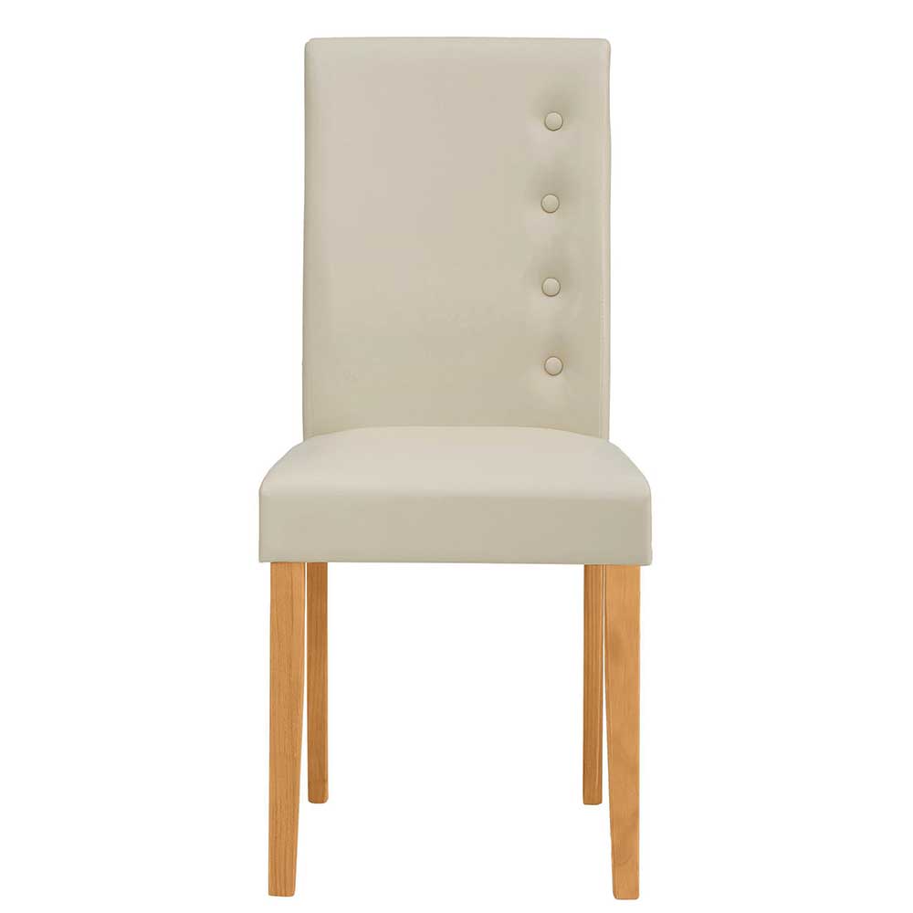 Esszimmerstuhl in Creme & Kiefer - Ribera (2er Set)