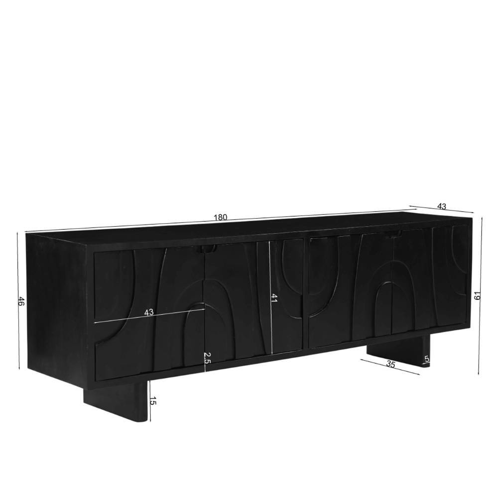 Design-TV-Lowboard mit vier Türen - Oglio