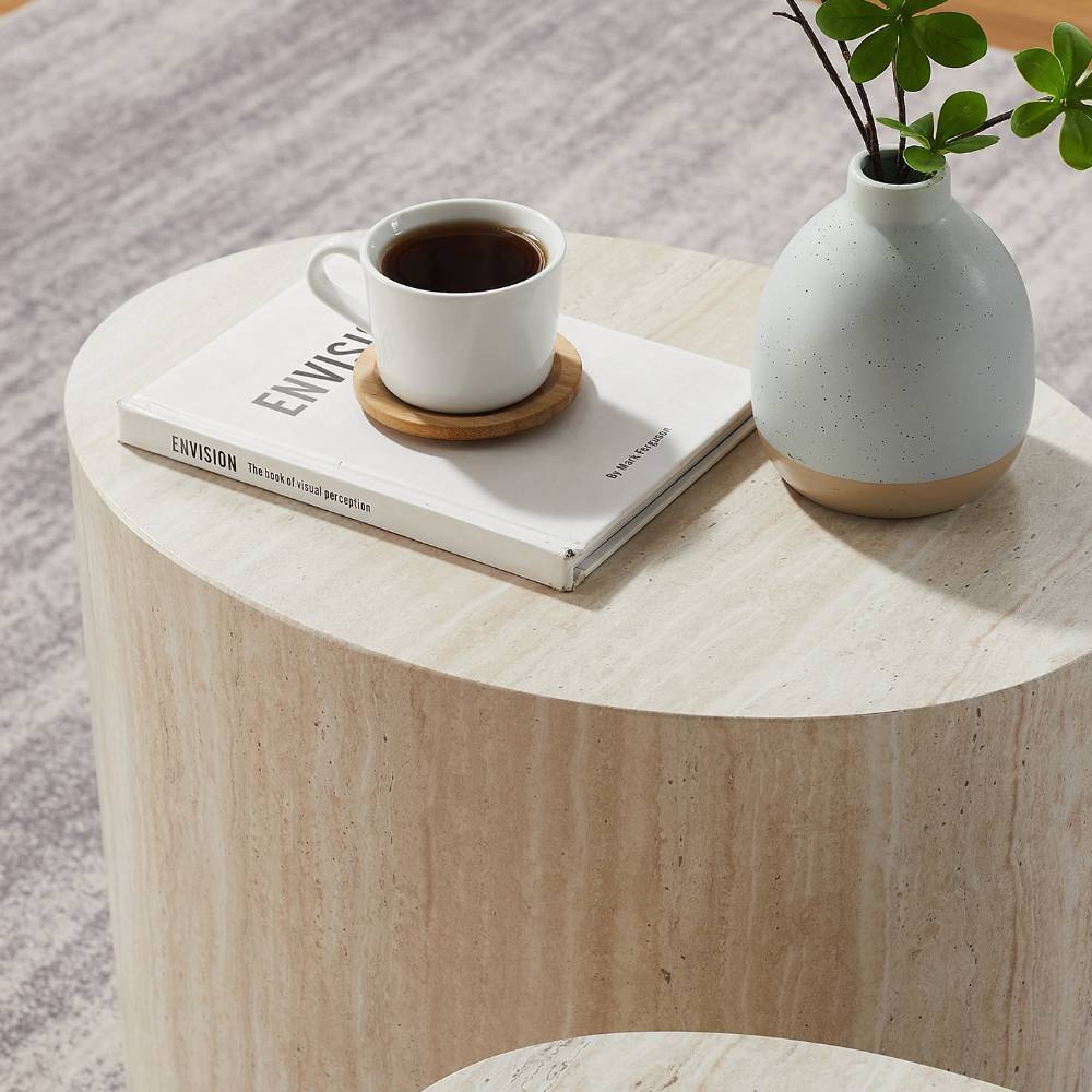Couchtisch Duo in Oval - Liesca (zweiteilig)