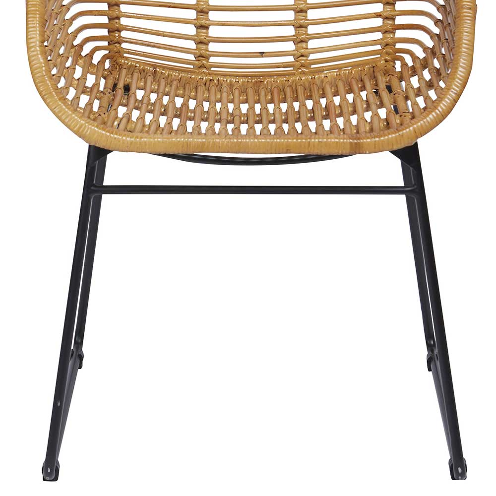 Moderner Flechtstuhl aus Rattan - Rubertus (2er Set)