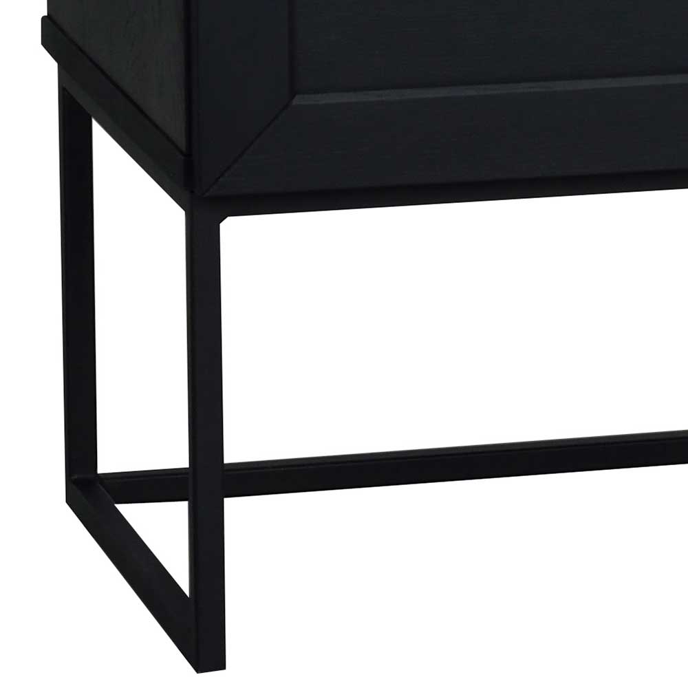 Design Türen Kommode in Eiche Schwarz - Meciva