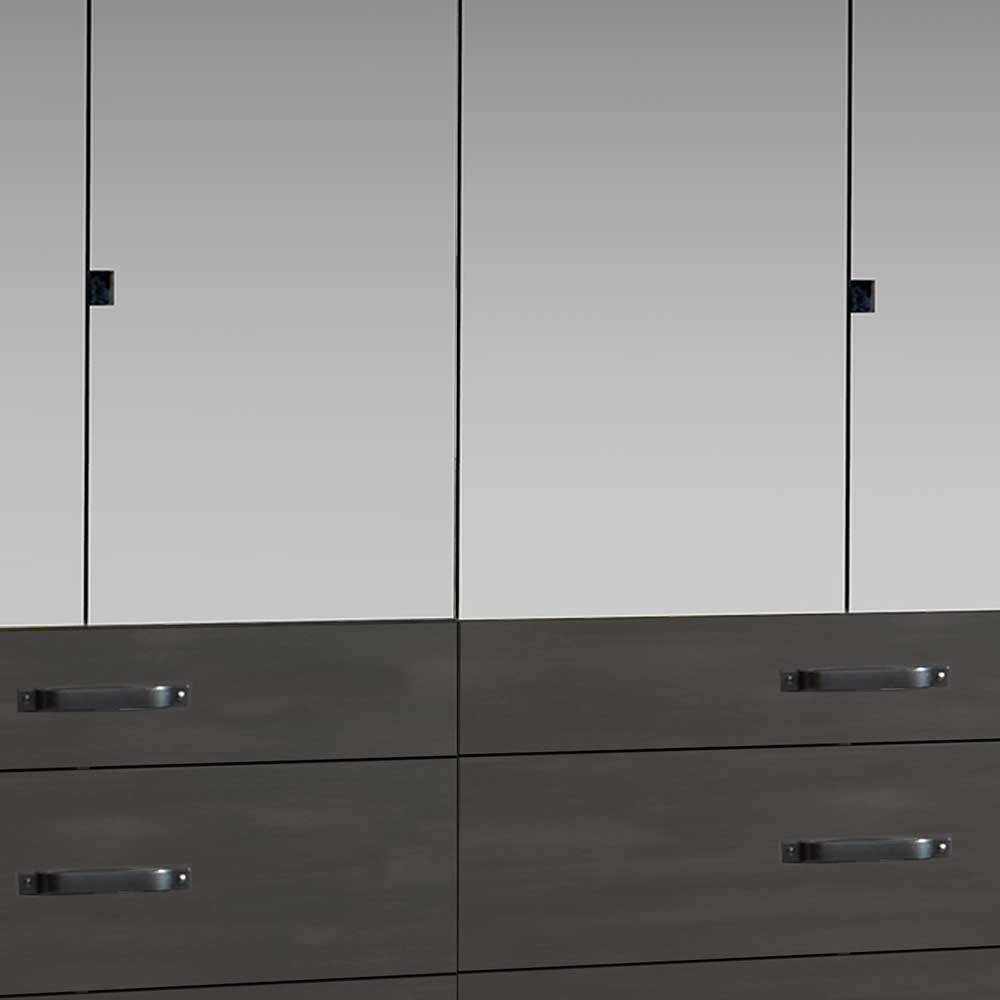 6-türiger Kleiderschrank mit sechs Schubladen - Bram