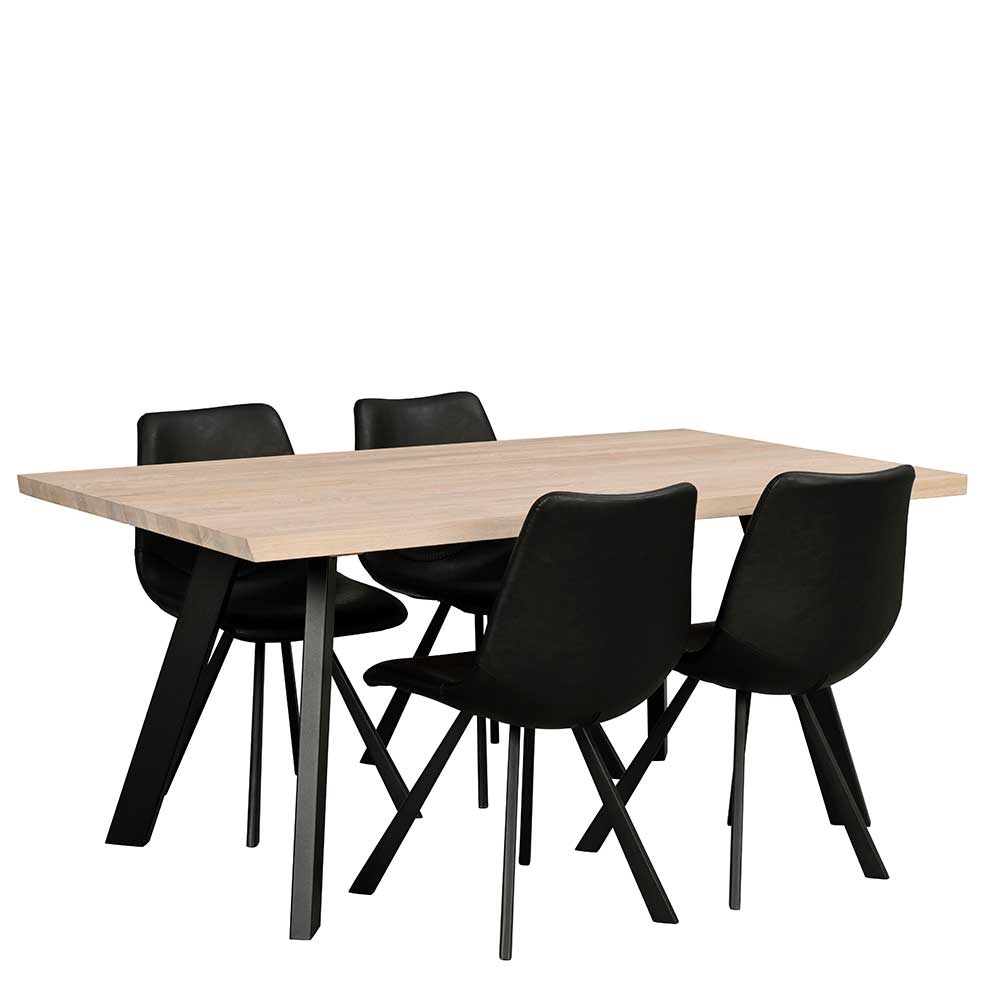 Esszimmer Design Eichentisch in White Wash - Pulva