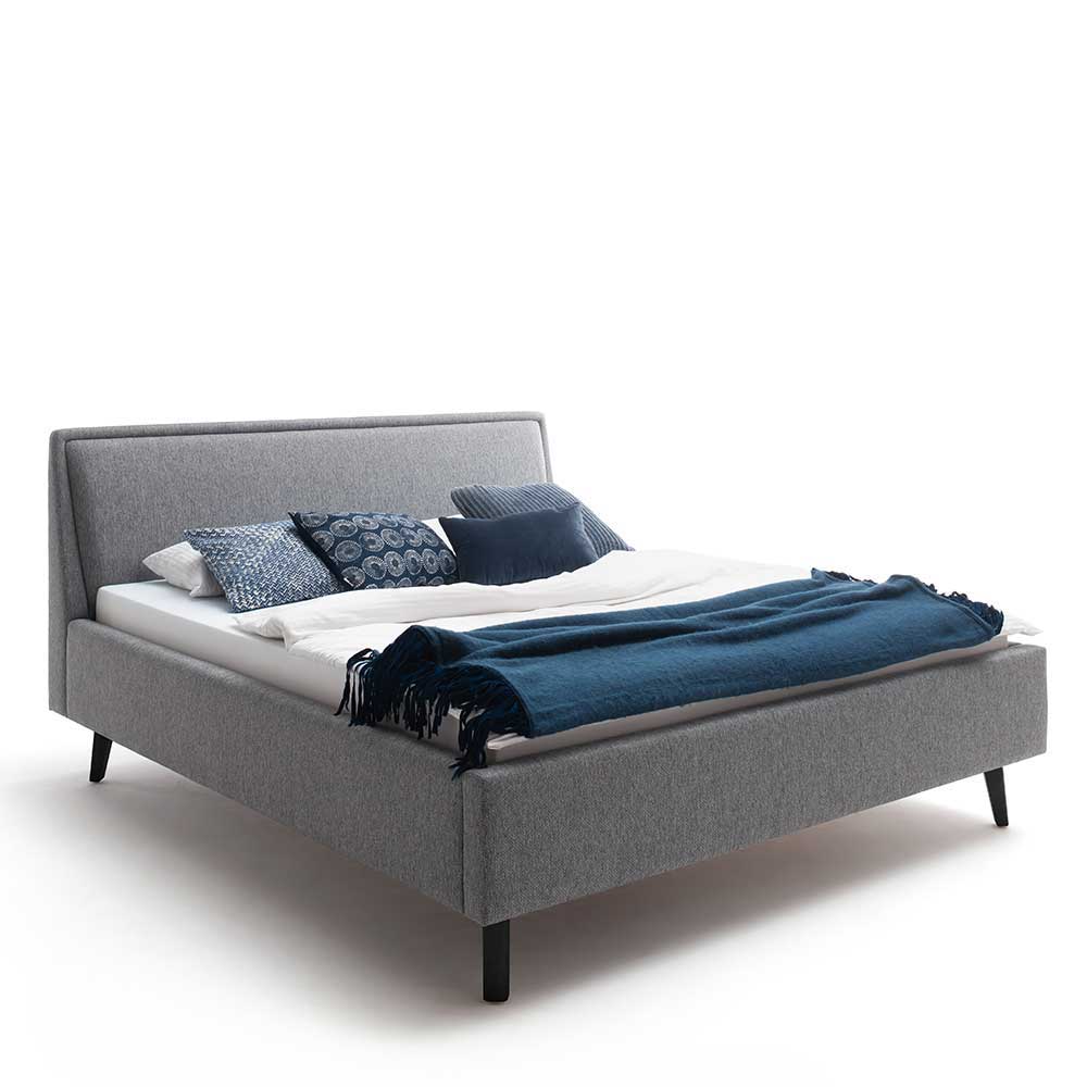 Skandi Polsterbett in Grau Stoff - Optica