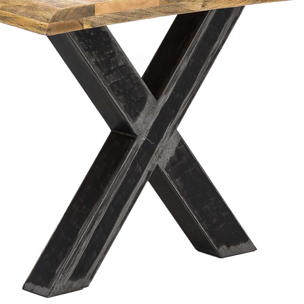 5 Größen Mango Designtisch mit Baumkante - Juniore