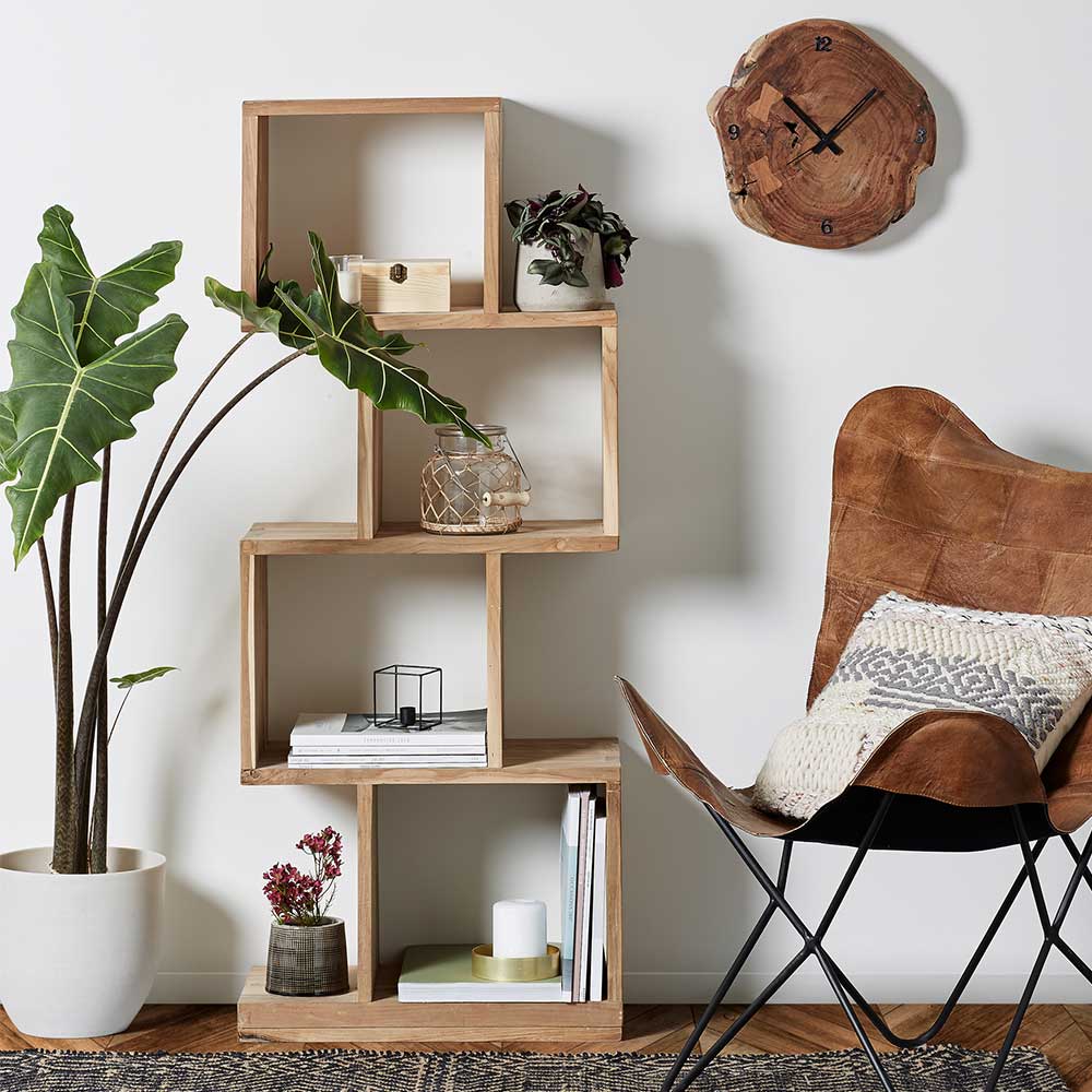 Design Regal Vilarila aus Recyclingholz Teak