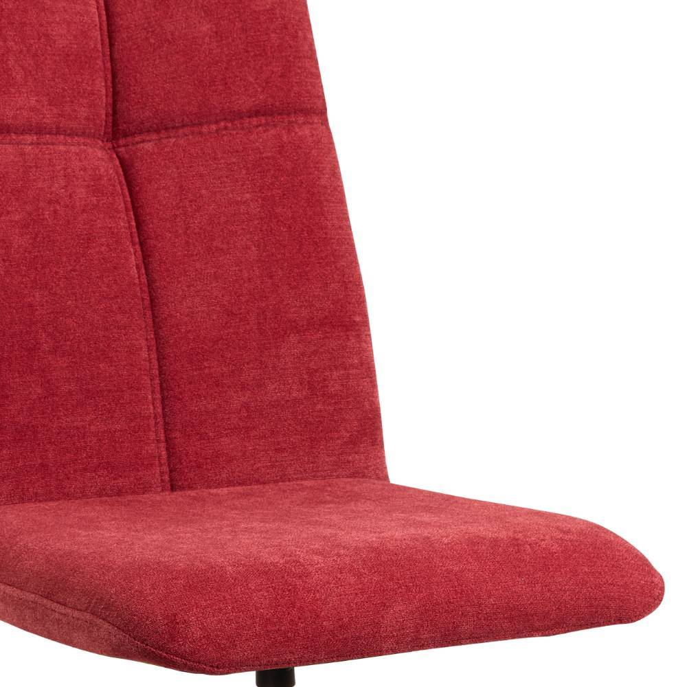 Roter Küchenstuhl mit gepolsterter Sitzfläche und Rückenlehne – Foligro