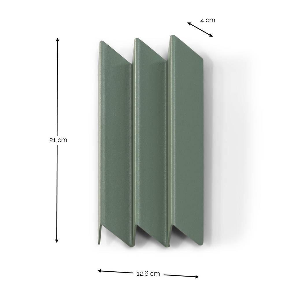 Designgarderobe in Graugrün Maße und Abmessungen der Wandgarderobe mit 21 cm Höhe – Onlio