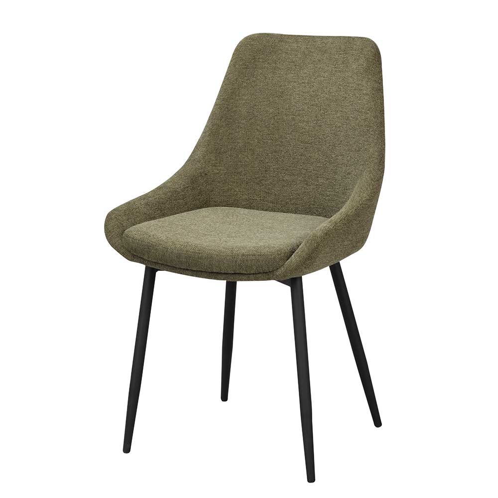Stoff Esszimmerstühle in Khaki - Amrosa (2er Set)