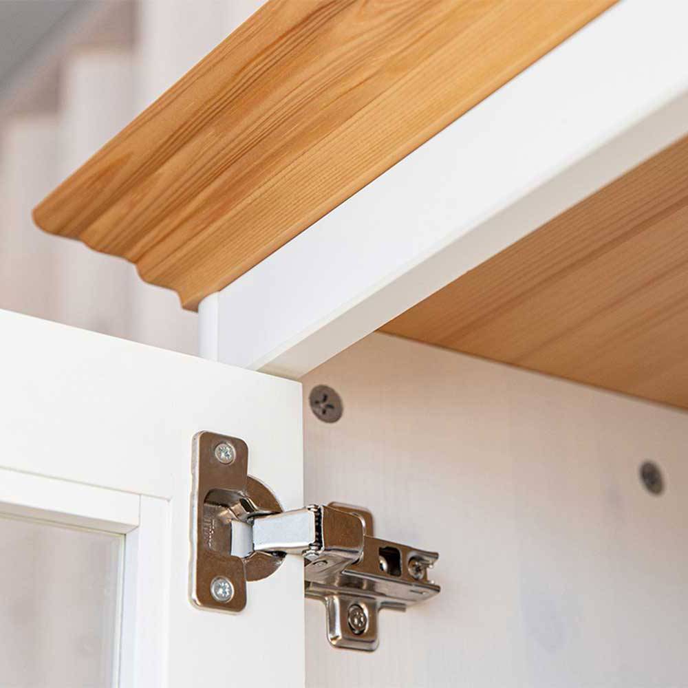 Country Style Highboard in Weiß & Kiefer Natur - Vitablo