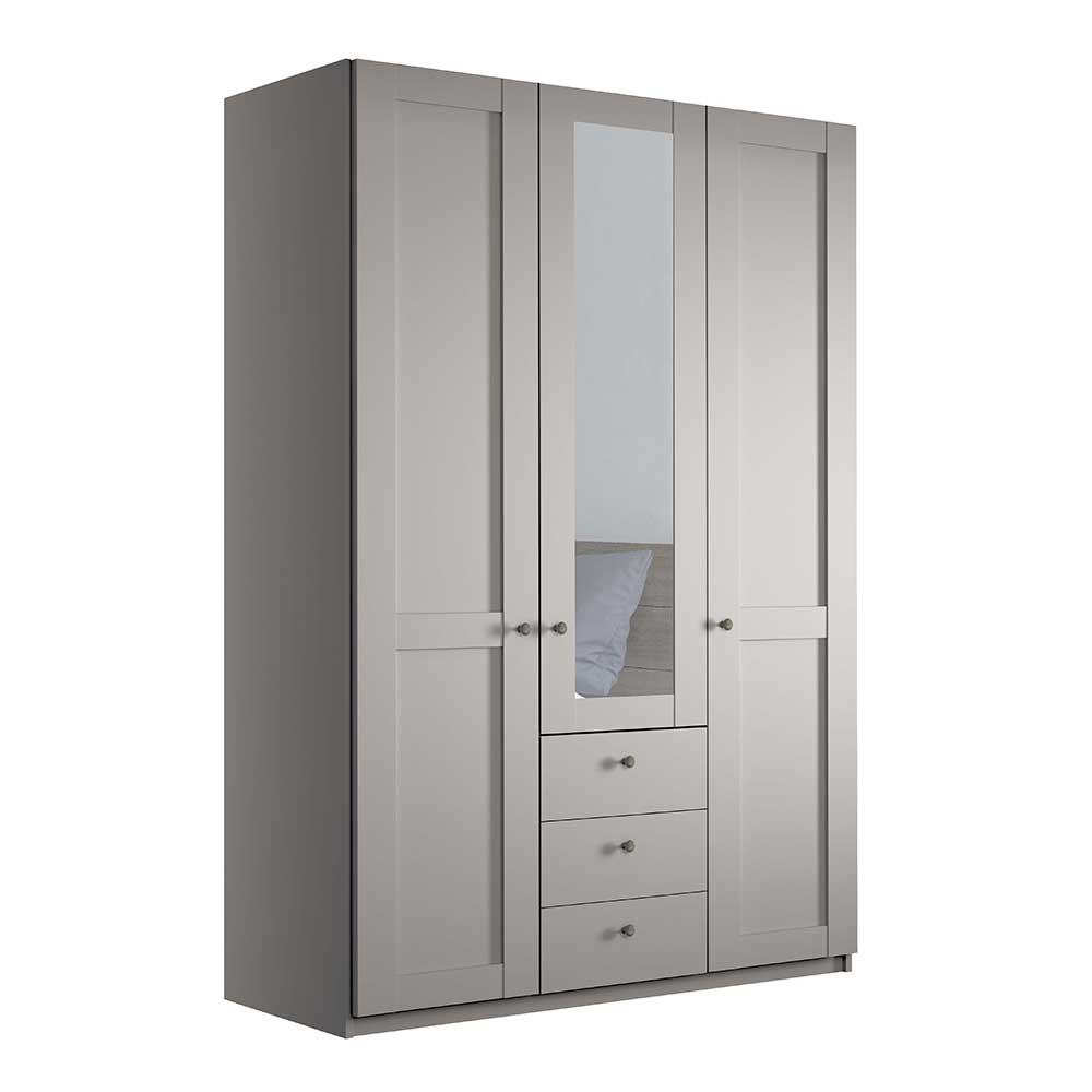 Hellgrauer Kombi-Kleiderschrank 3-türig - Ridonna