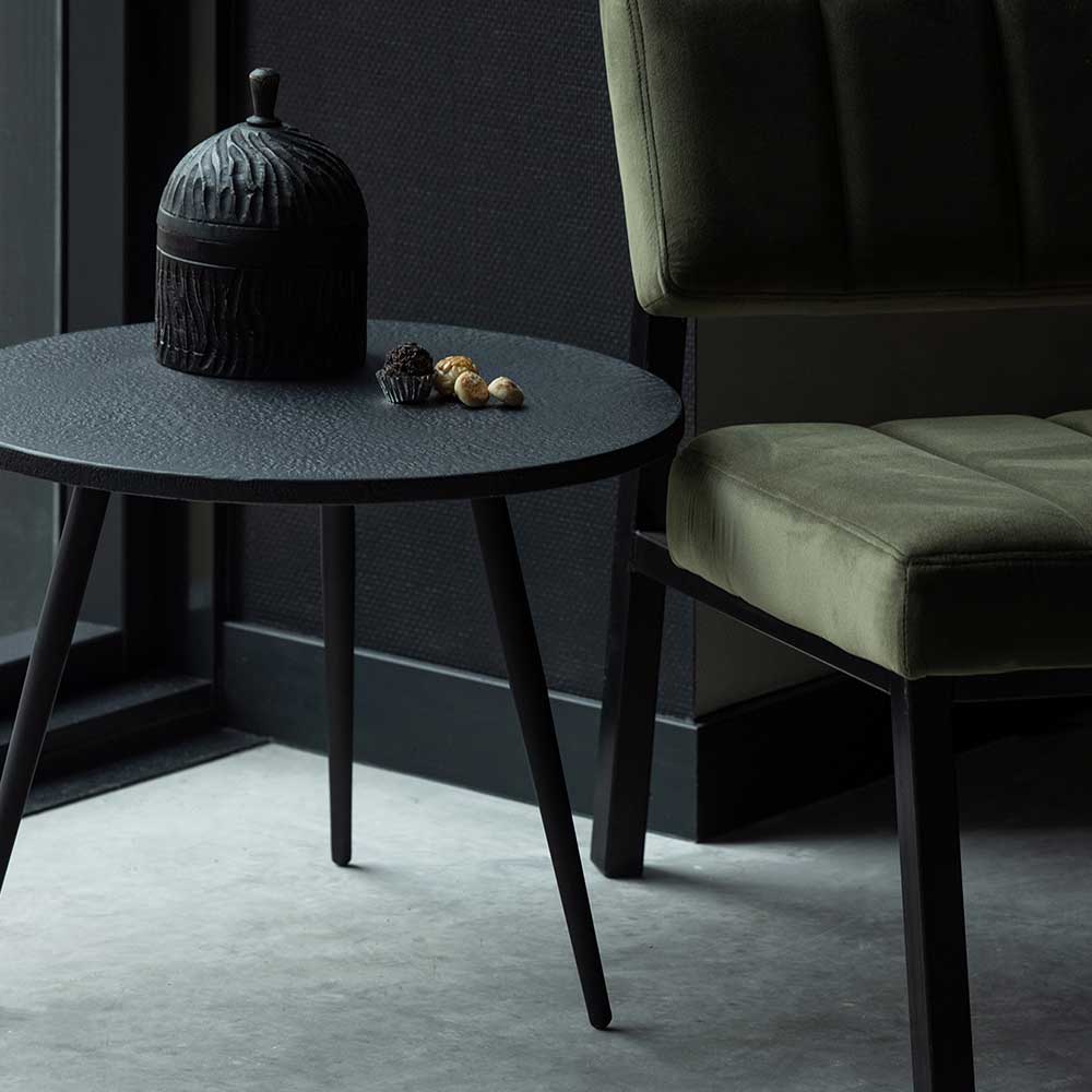 Schwarze Beistelltische modern - Toprino (zweiteilig)