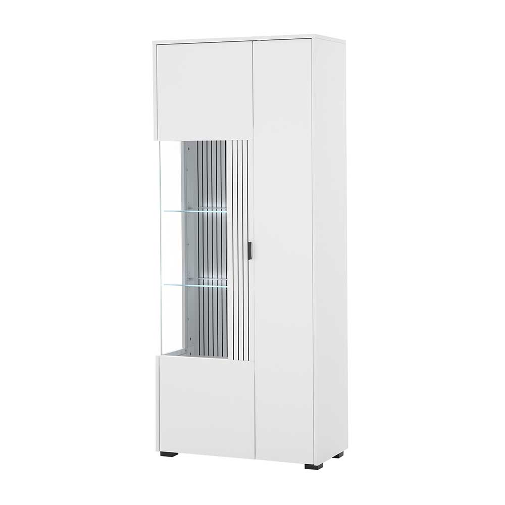 Weißer Vitrinenschrank 2-türig - Dualkos