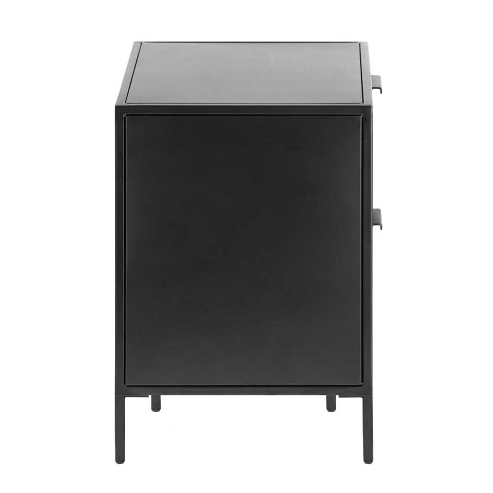 40x50x35 Metall Nachtkommode in Schwarz - Magde