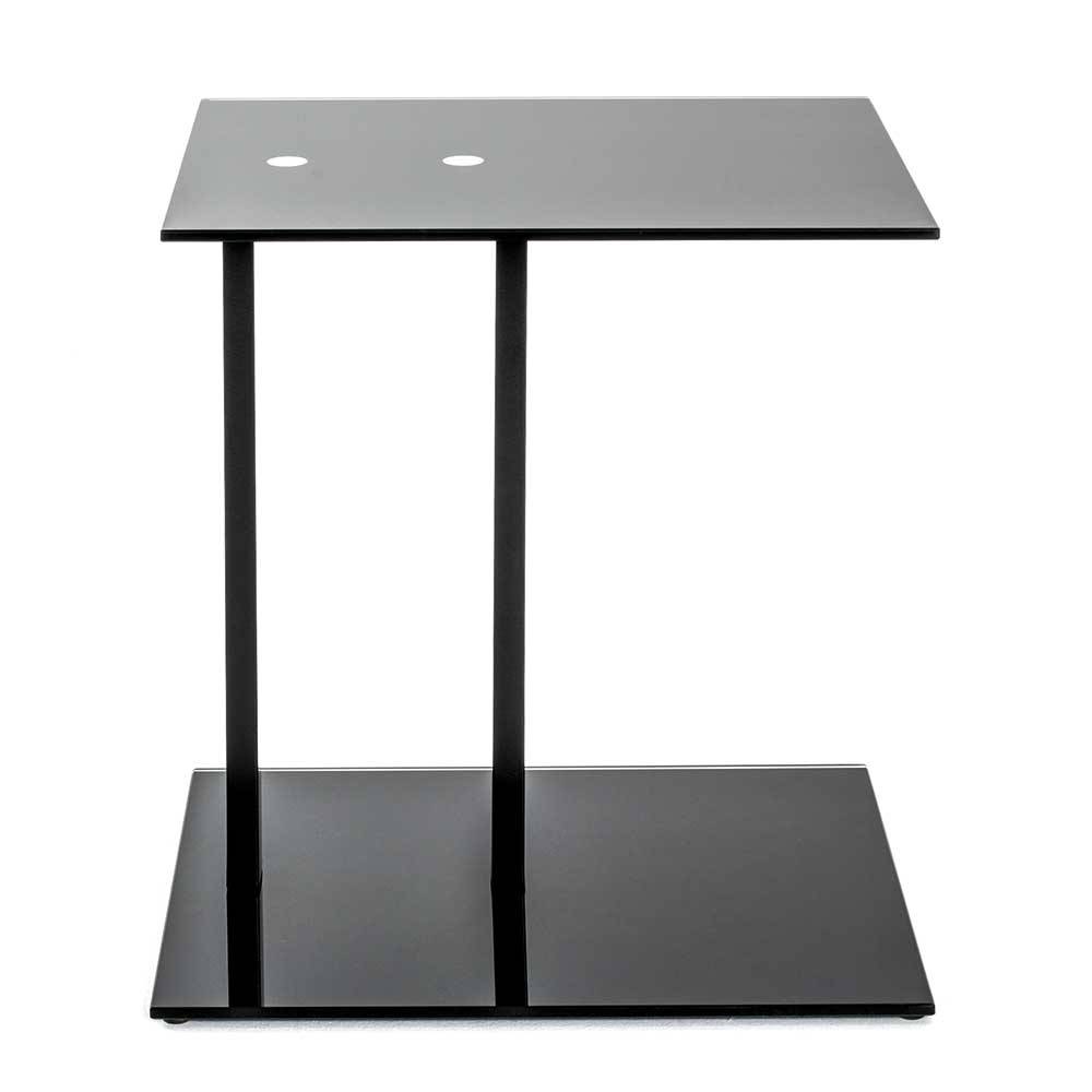Design Anstelltisch aus Schwarzglas - Anzitano