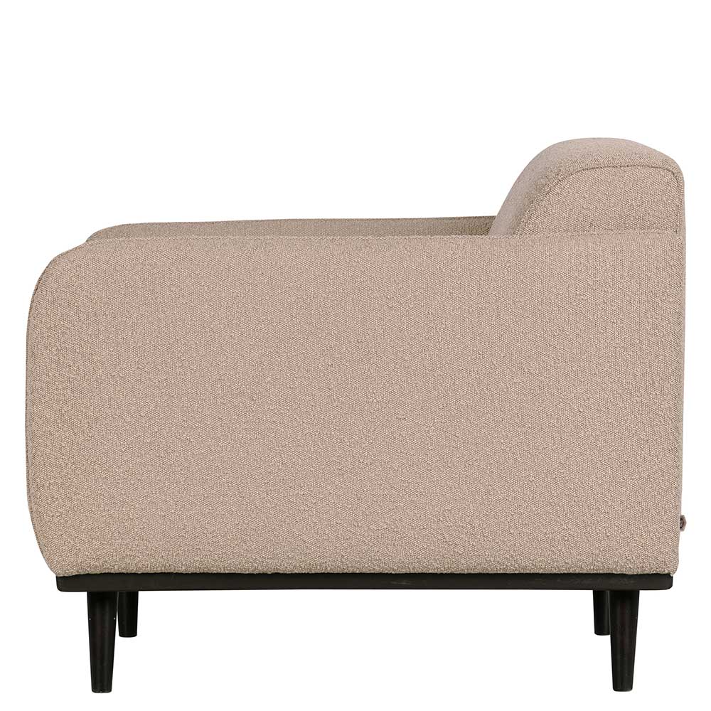 Federkern Sessel in Beige Buklee - Cadiere