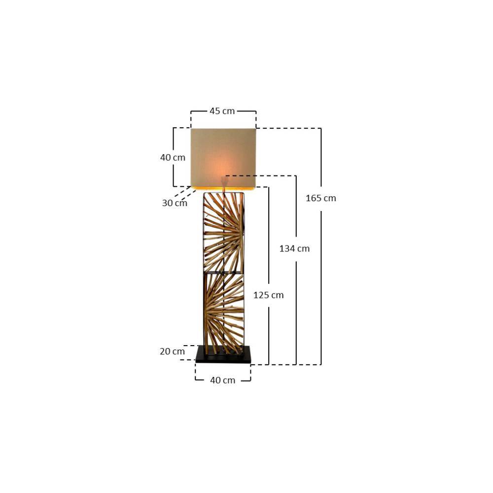 Design-Stehlampe in Beige und Schwarz - Maico