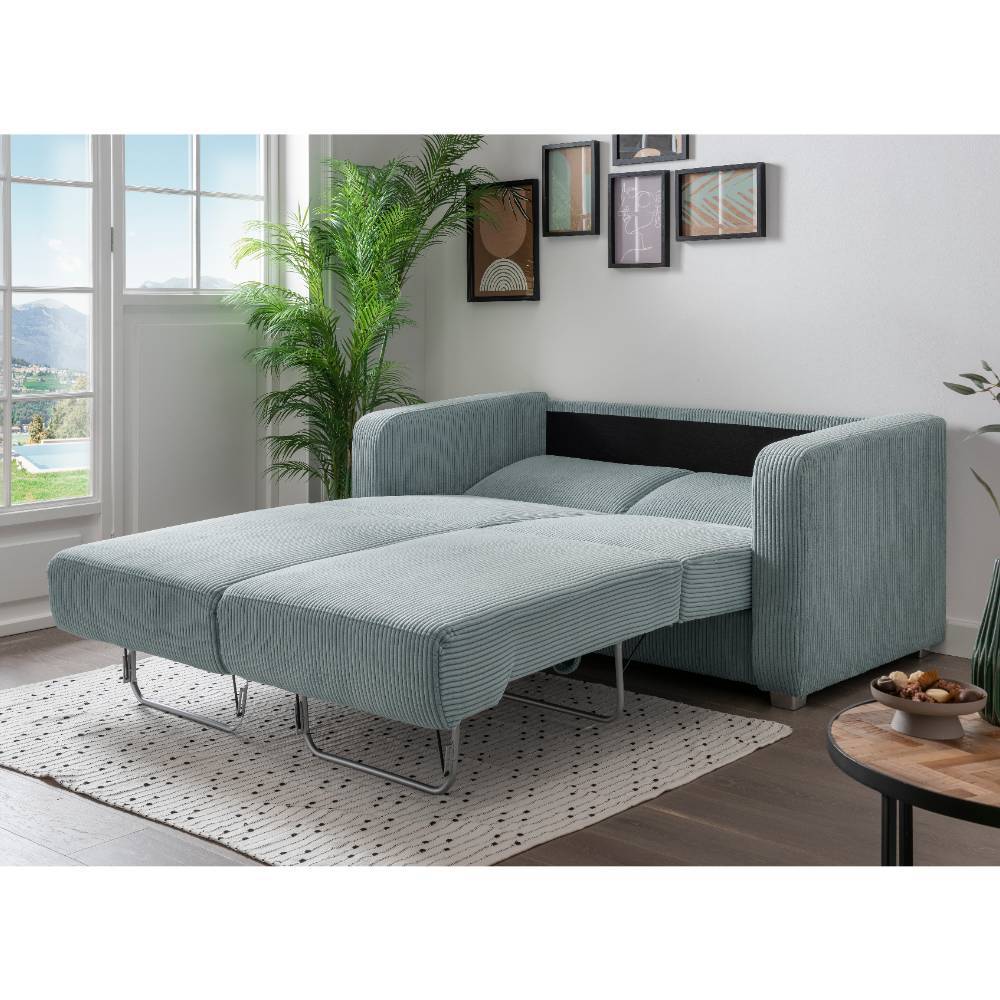 Cord Schlafsofa in Hellblau - Zora