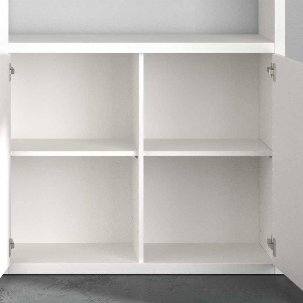 Officeschrank in Weiß 140x222x34 cm - Glise