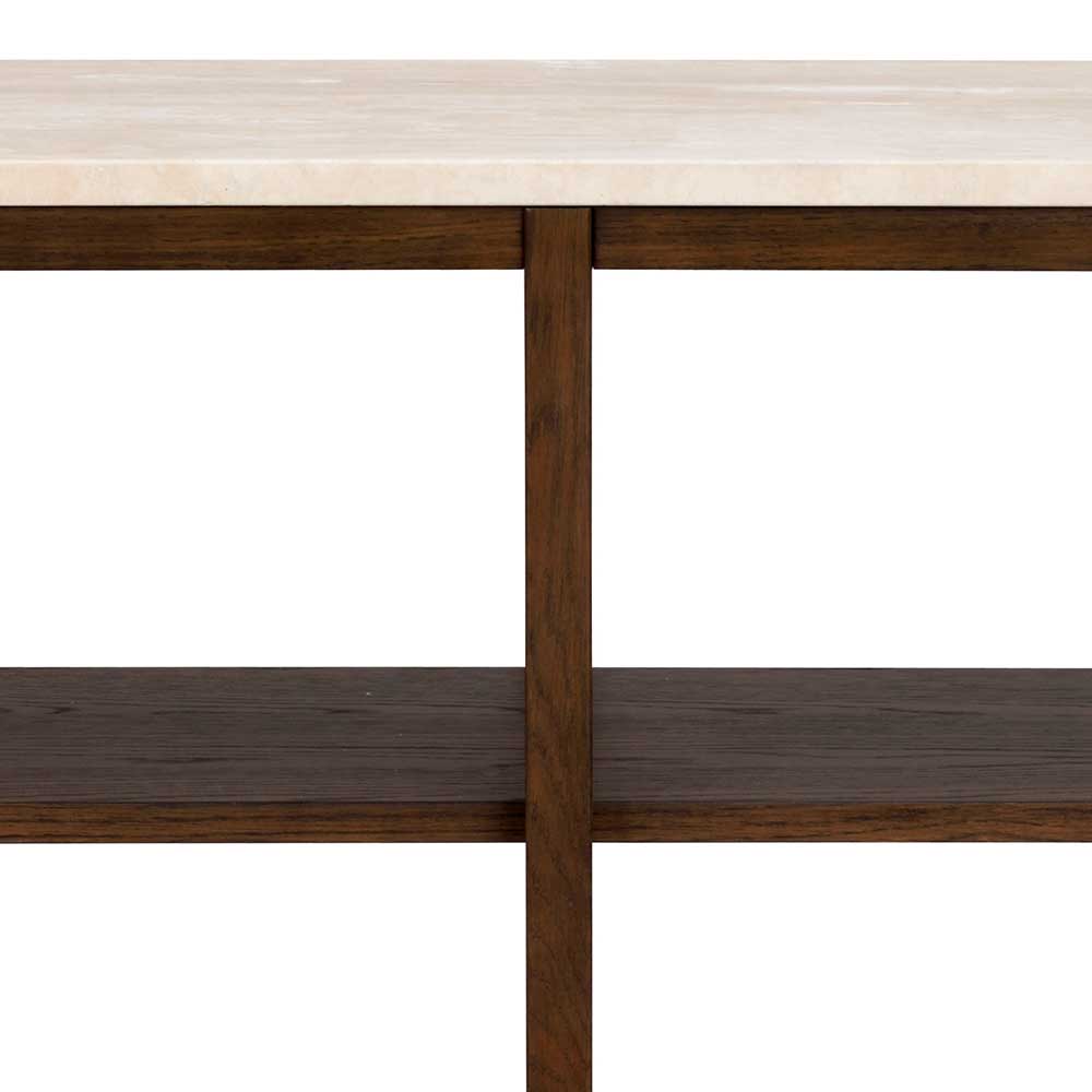 Regal mit Travertin Deckplatte in Beige - Thani