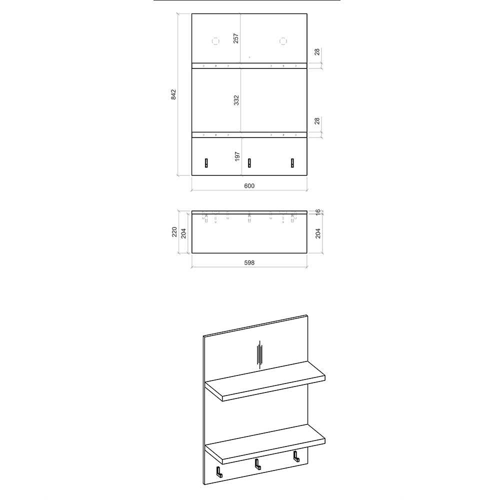 Rustikale Küchen-Einrichtung Set - Garisa (fünfteilig)