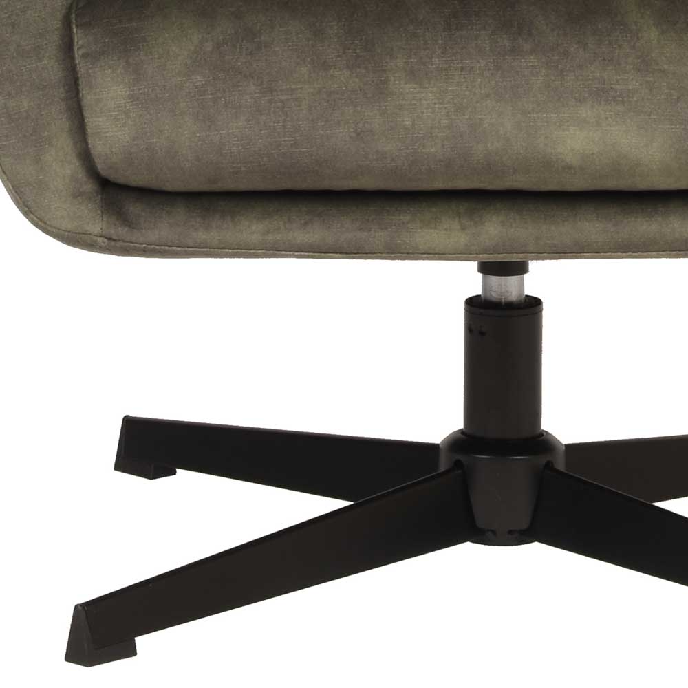 Wohnzimmer Velours Drehsessel in Dunkelgrün - Pluro