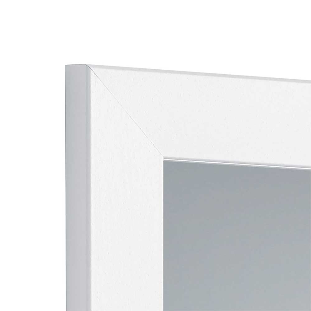 Weißer Spiegelrahmen mit präziser Gehrungsecke für die Wandmontage – Jean