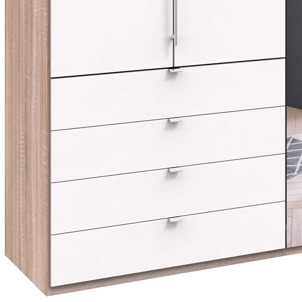 Kompakt Schlafzimmerschrank mit drei Falttüren - Vaclyn