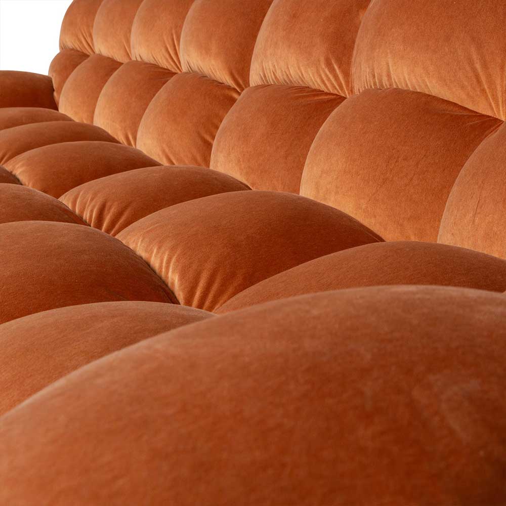 Samt Designcouch in Terracotta - Gracey