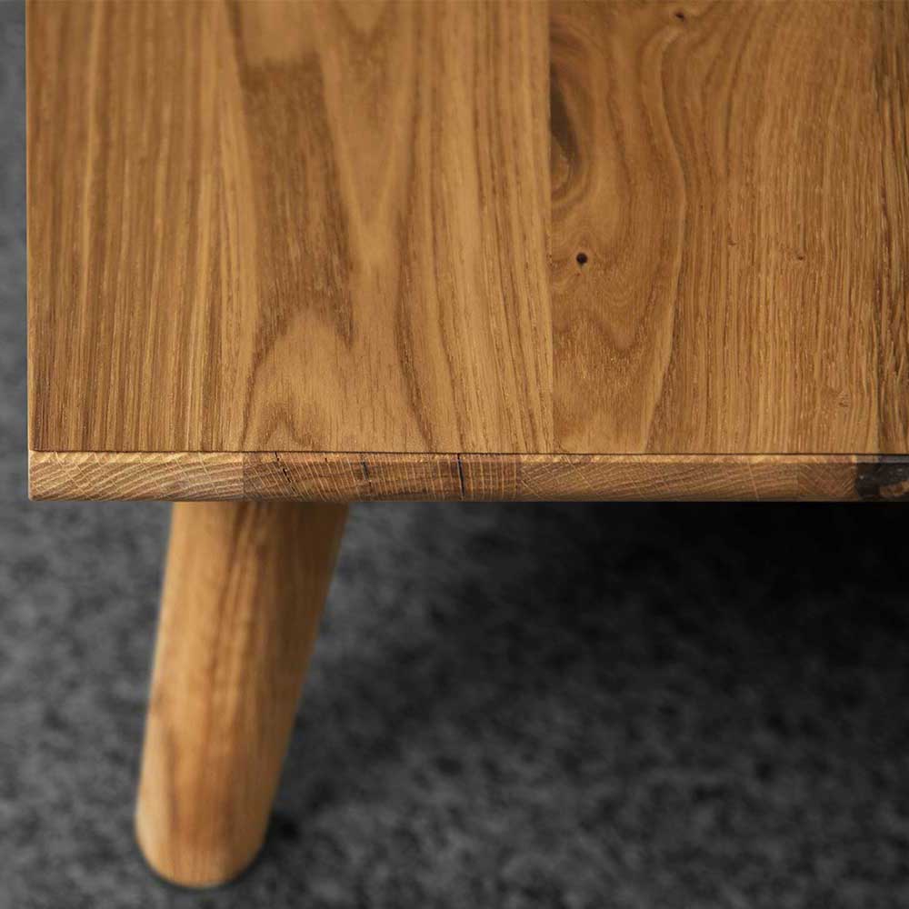 220 cm langes TV Lowboard in Wildeiche mit Weiß - Diesta I