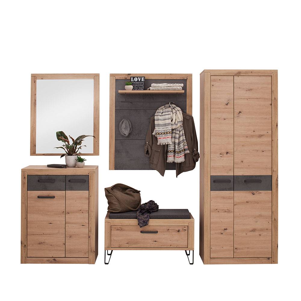 Flureinrichtung Komplettset modern - Carry (fünfteilig)