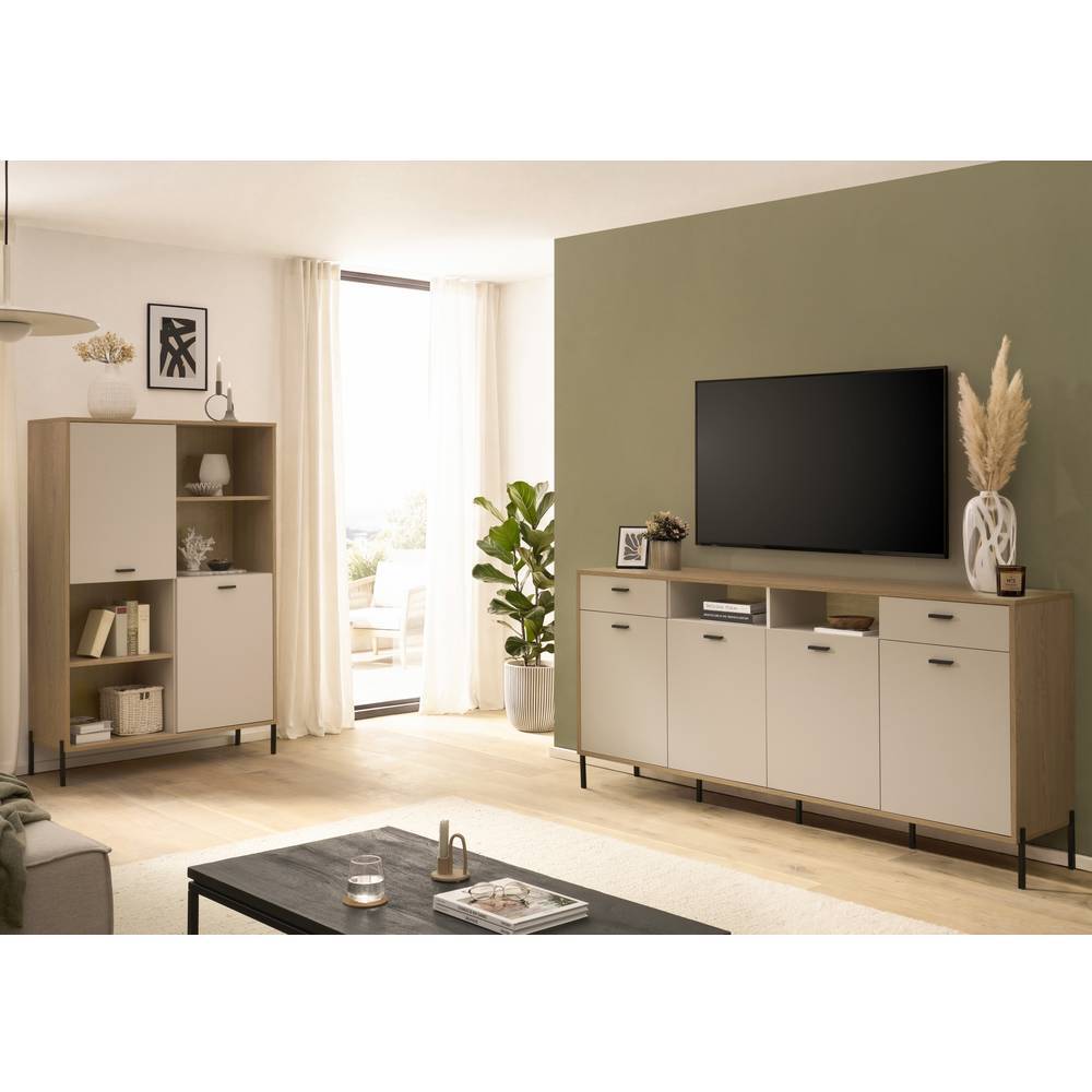 Highboard und Sideboard Set modern - Dasanti (zweiteilig)