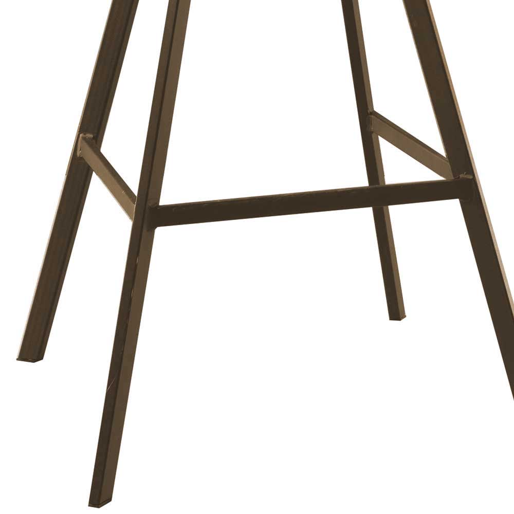 Barstühle in Braun Stoffbezug - Brosia (2er Set)