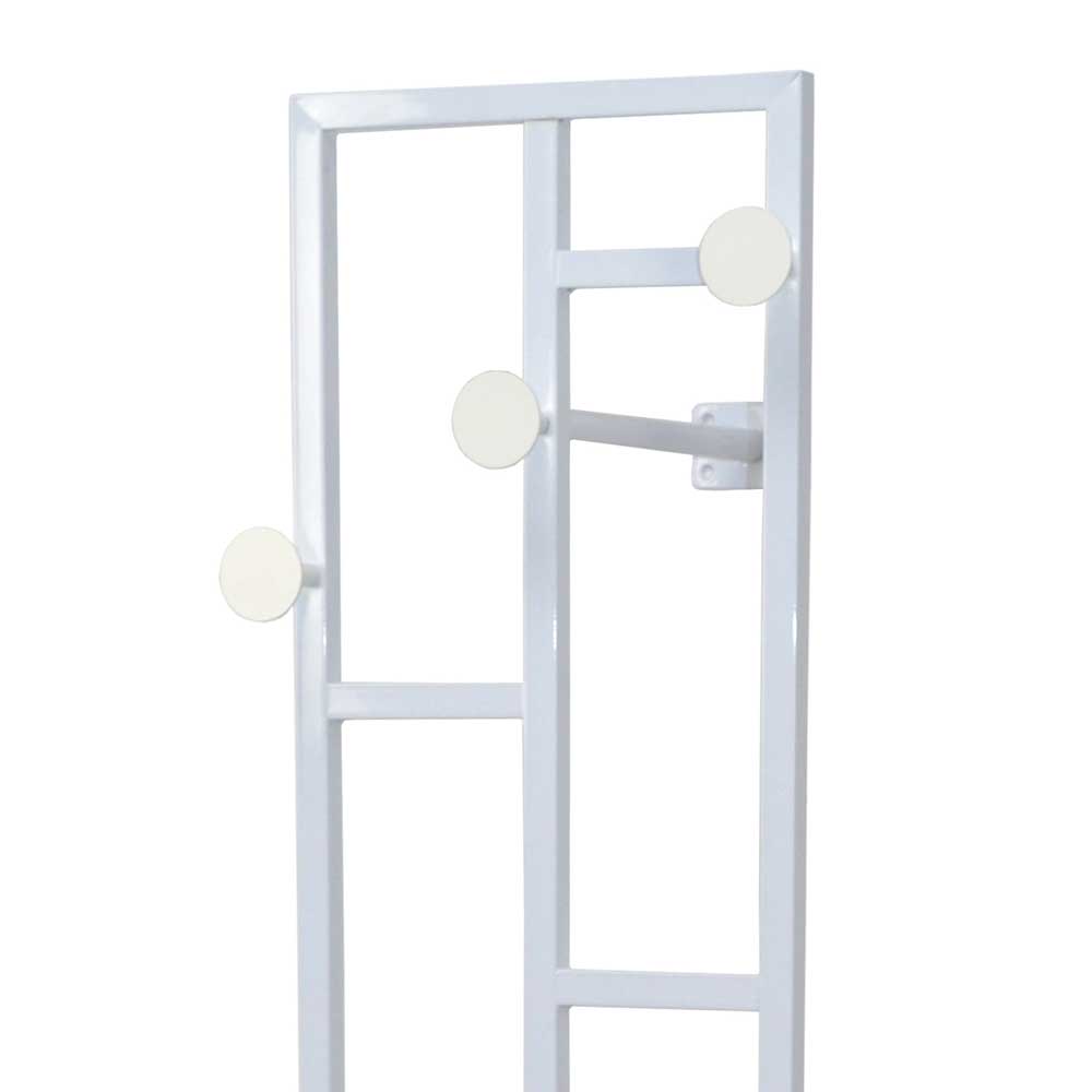 Moderne Design Wandgarderobe aus Stahl in Weiß - Musone