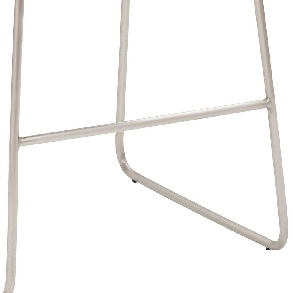 Barhocker mit Lehne in Schlamm & Beige - Maylana