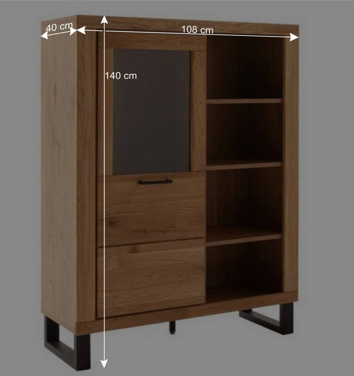 TV Anbauwand Möbel Set - Scarlett (vierteilig)